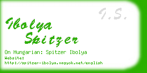 ibolya spitzer business card